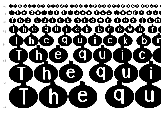 DJB Linus' Pumpkin font waterfall